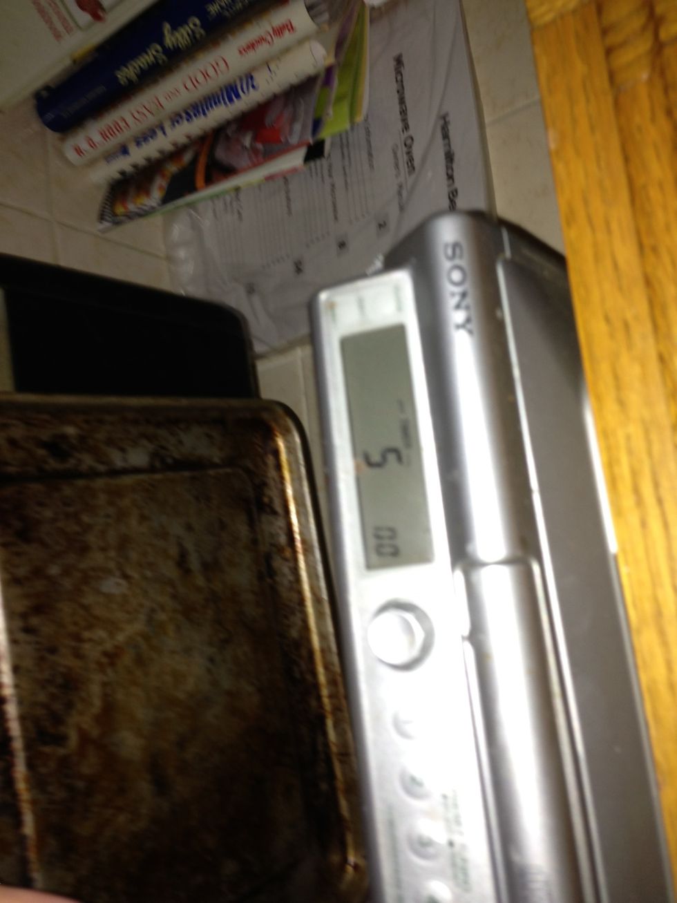 Set timer for 5 minutes! My oven get hot and since they are little they cook fast! (Sometimes it's 7-8 minutes)