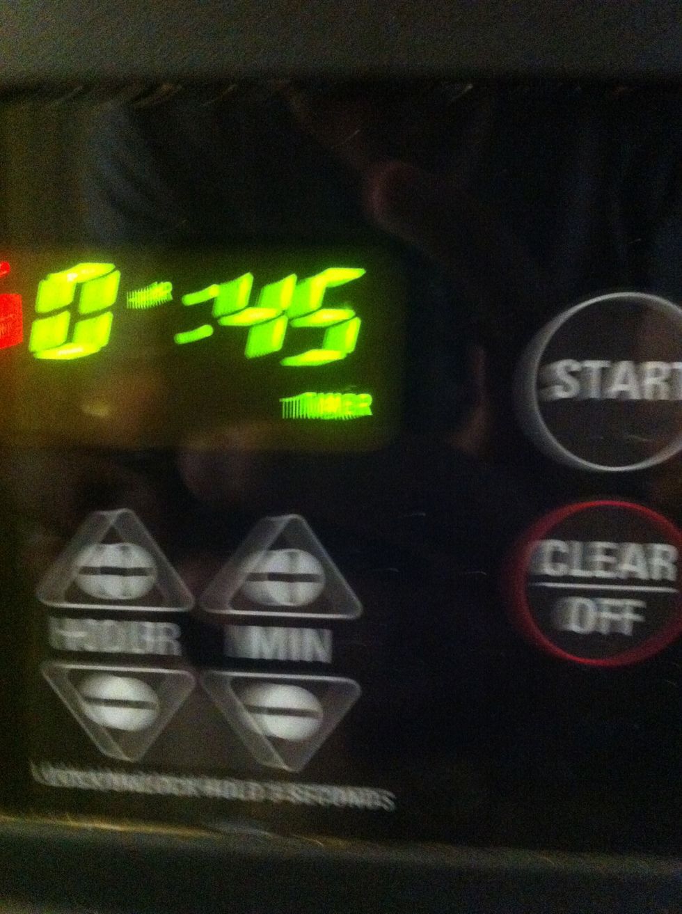 Set timer to 45 min