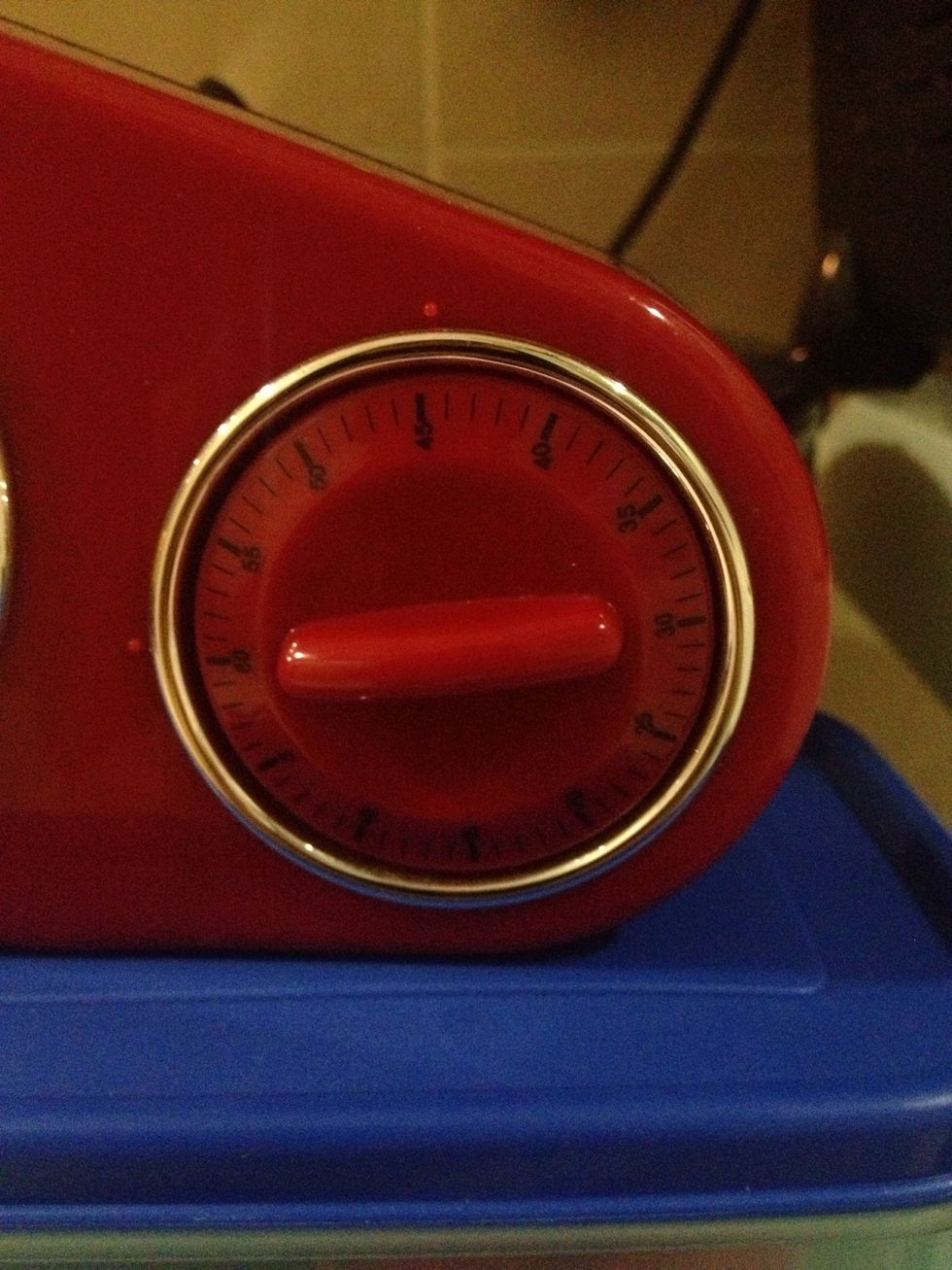 Set timer to 45 minutes.