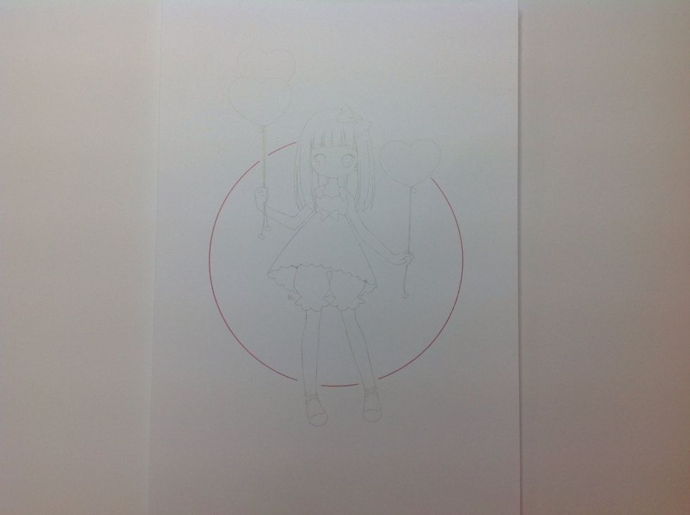 Set transparency of image on the computer to light (approx 10-20%) and print onto quality paper.