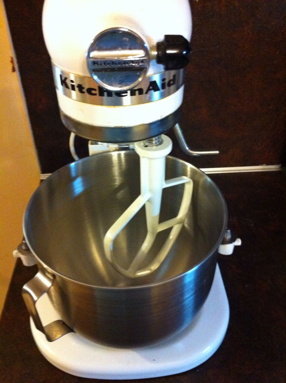 Set up your mixer with the mixing paddle...,Now you can make this by hand but that will take out the ..Easy..\ud83d\ude09\ud83d\ude09\ud83d\ude09