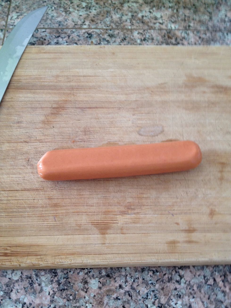 Set up your weenie on a cutting board