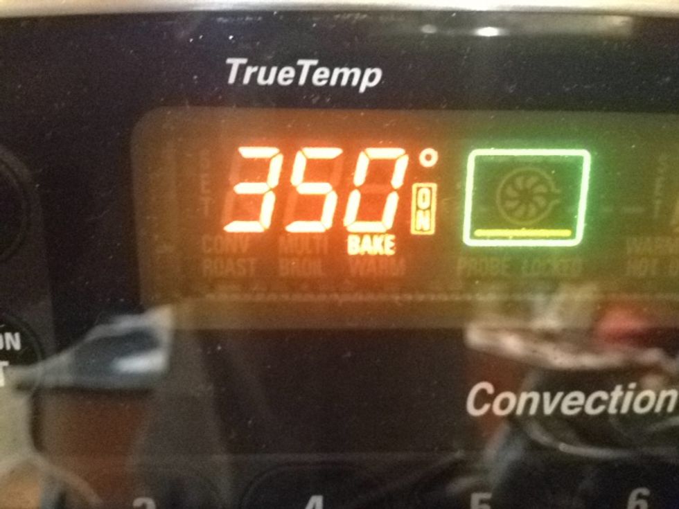 Set your oven to 350 degrees.