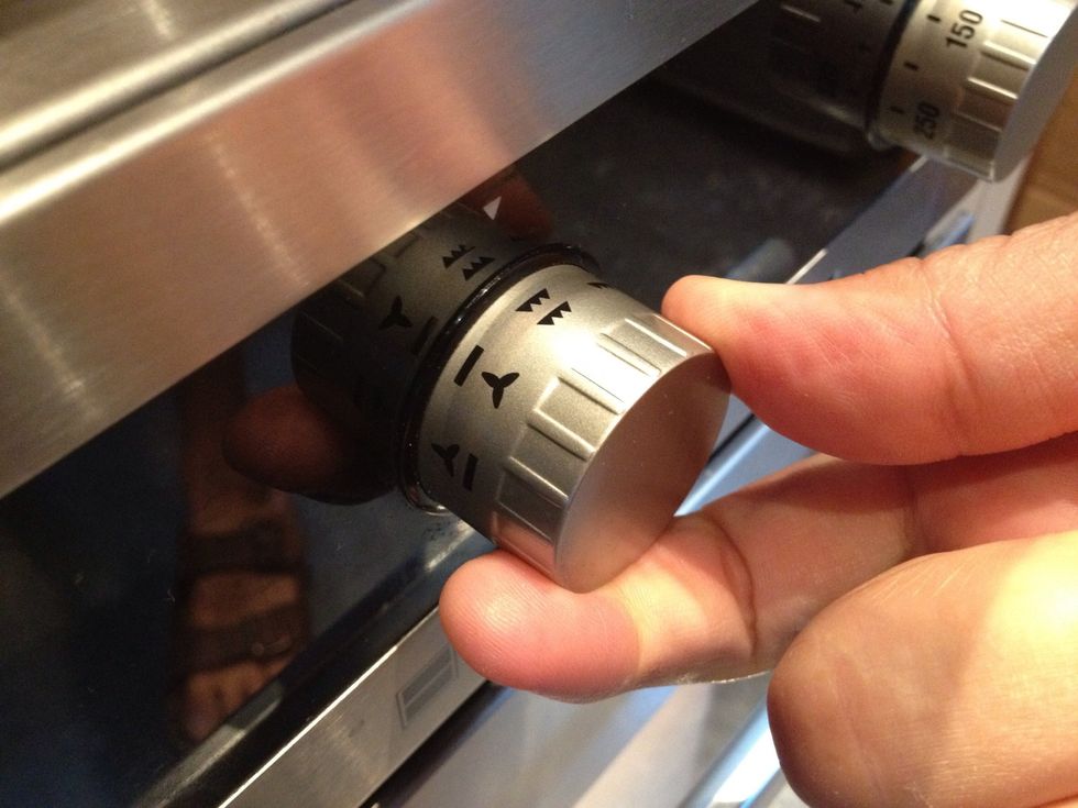 Set your oven to broil.