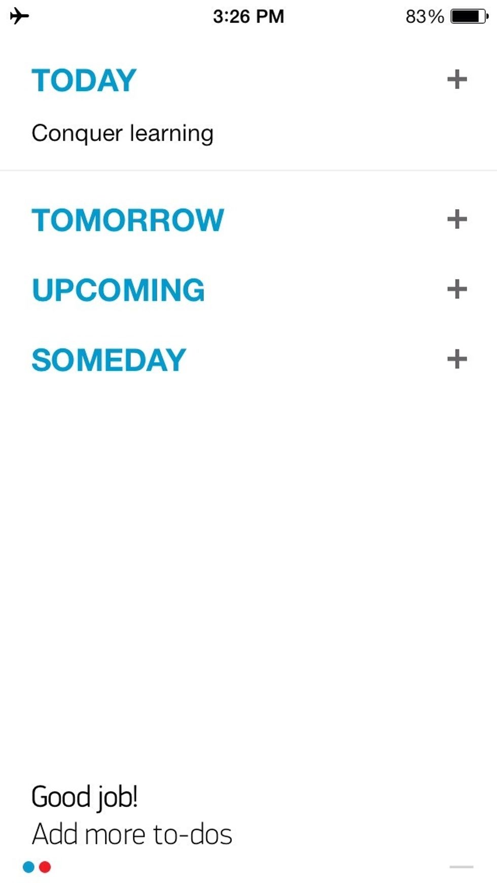 Set your task for a specific date.