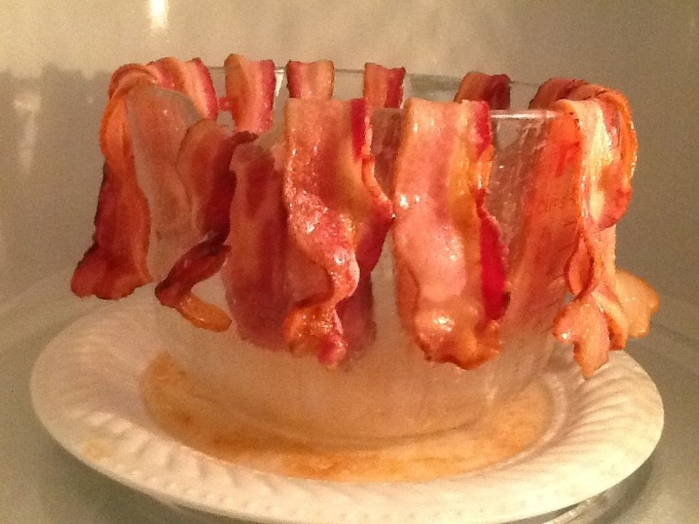 Seven minutes on 12 ounces. The bowl and plate are very hot. Use oven mits.