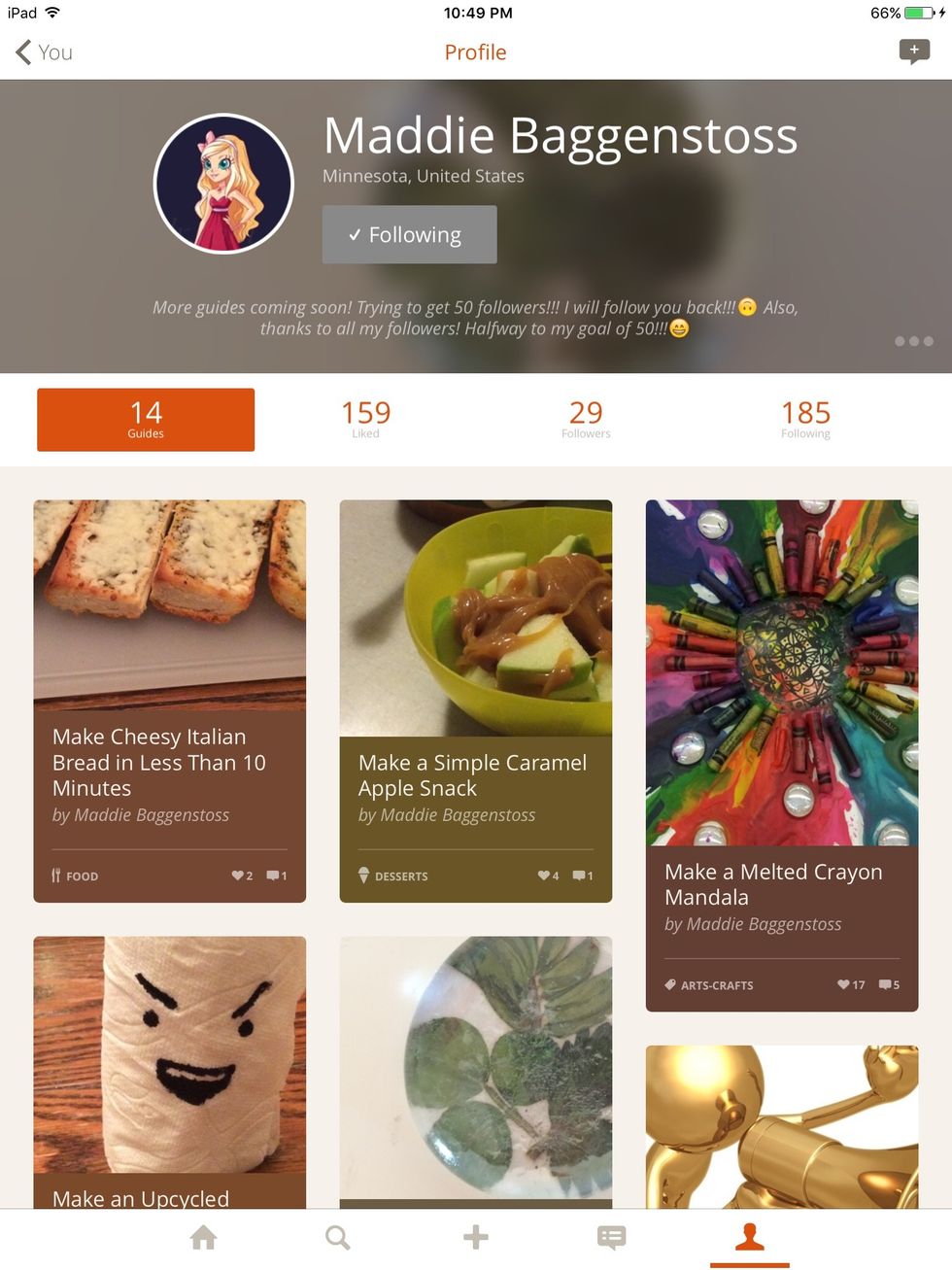 Seventh is Maddie Baggenstoss she makes the best mandalas so go follow her