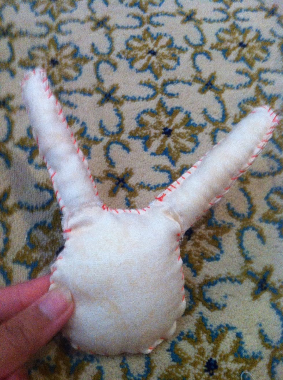 Sew again by the same color you choose for the out side look