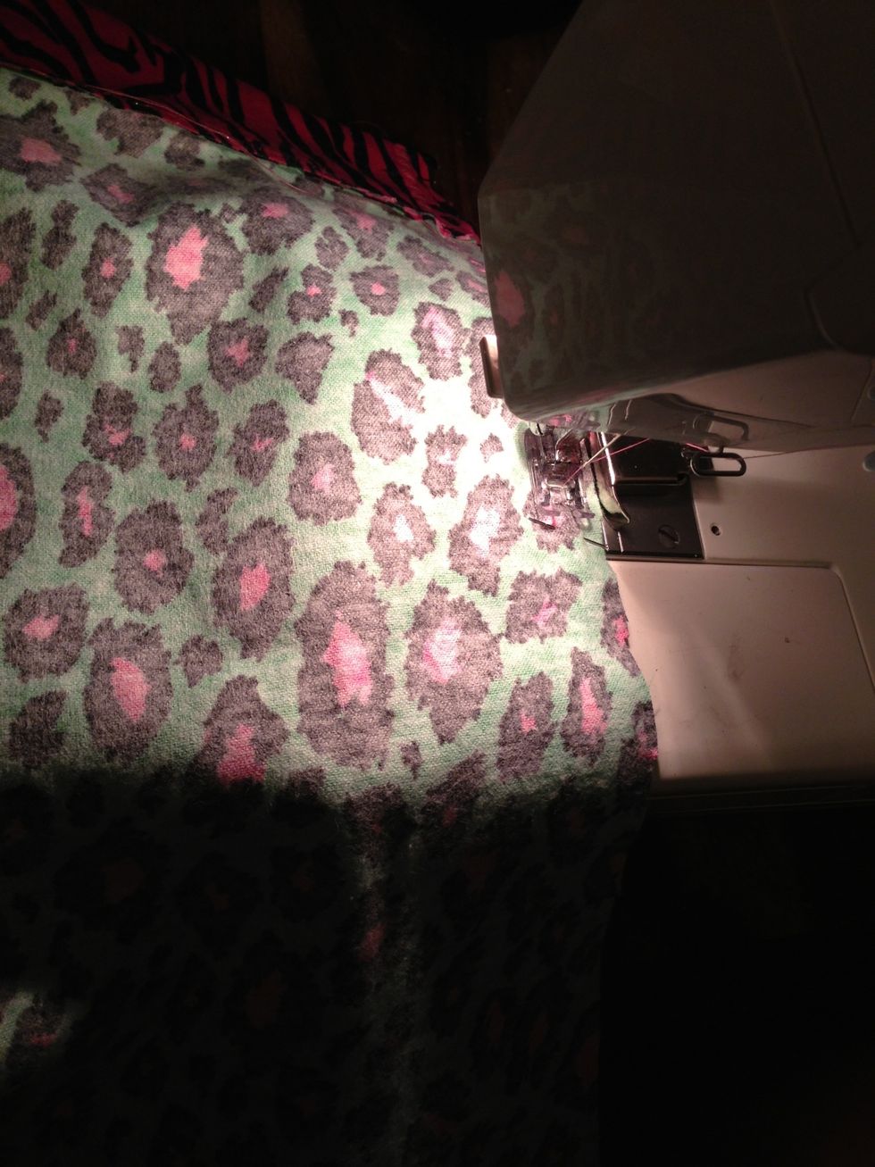 Sew cuffs onto pant legs and waist.