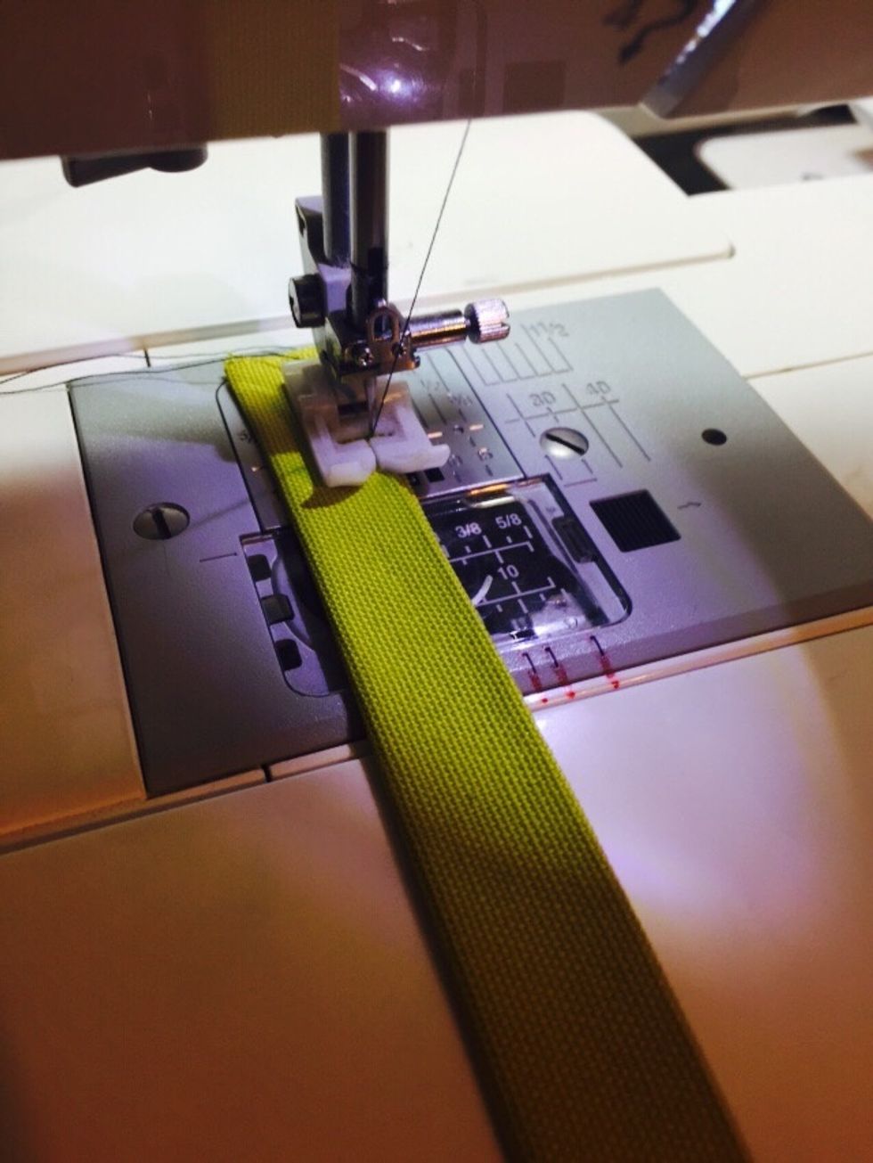 Sew down the open side to reinforce your strap.