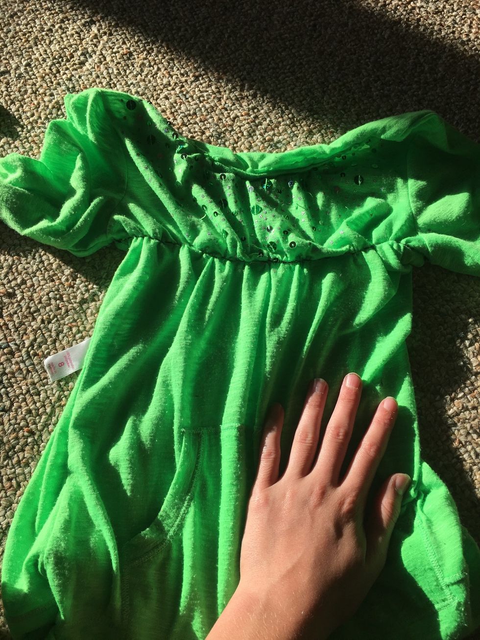 Sew from armpit to armpit