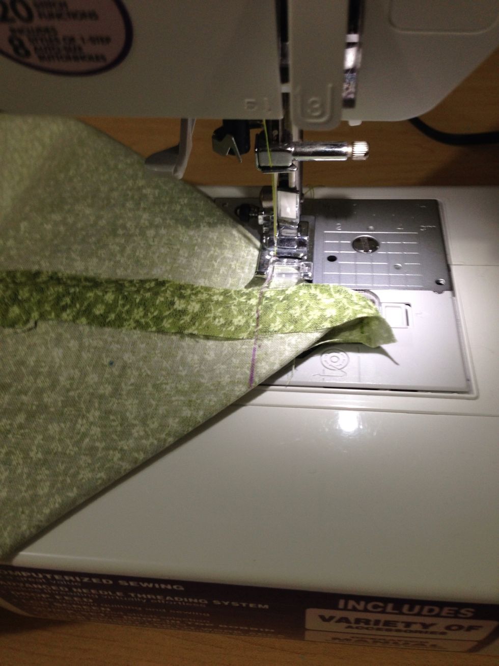 Sew over the mark & when you reach the end backstitch over it & then sew over it one more time.