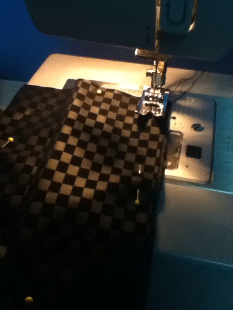 Sew the fabric just as it has been laid out.