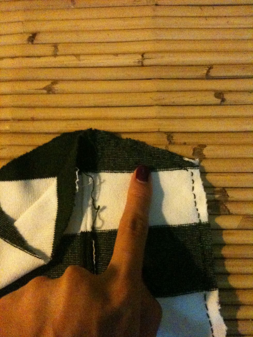 Sew the half circle,