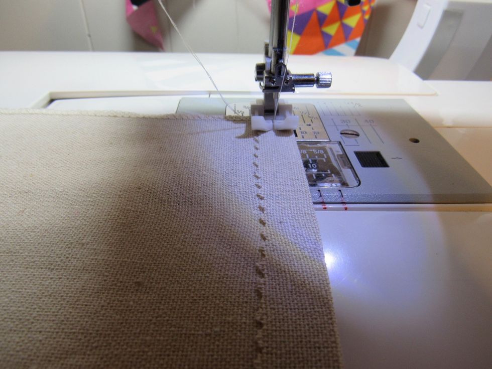 Sew the pressed raw edge for a clean finish.