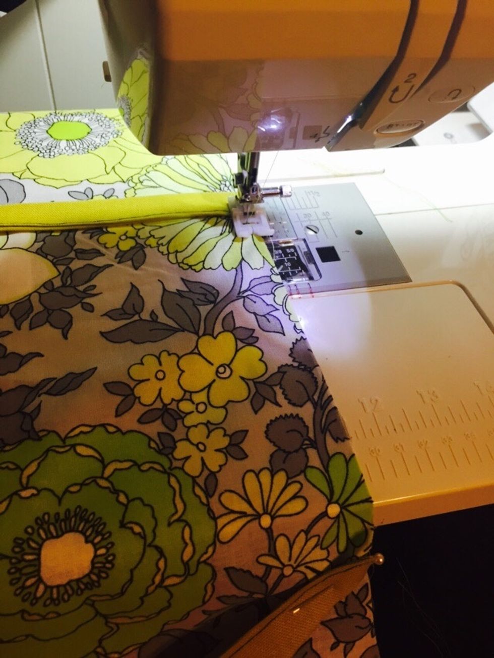 Sew the strap to your main fabric. *Remember to backstitch!