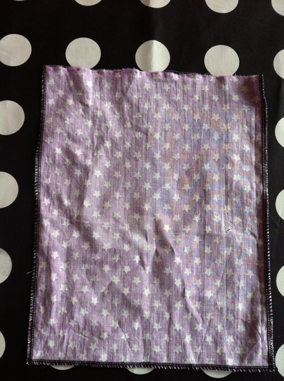 Sew three sides together (2 long sides and 1 short side)