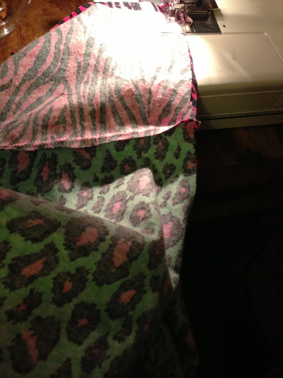Sew up the legs from cuff to crotch. Do NOT sew up to the waist!