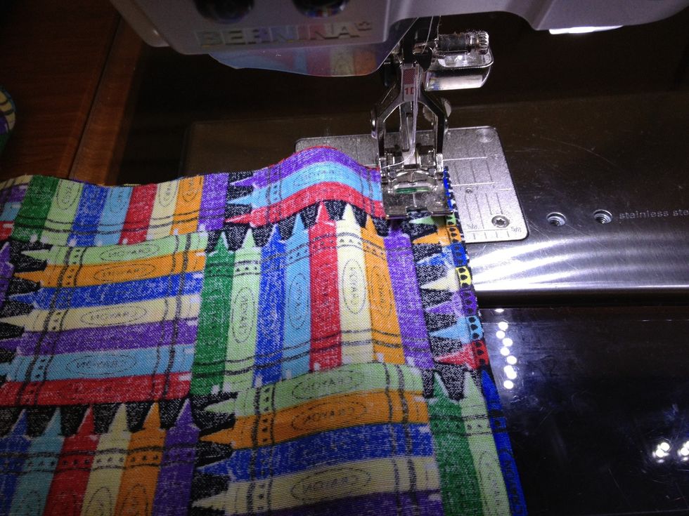 Sew your s15 inch strips together on the short side