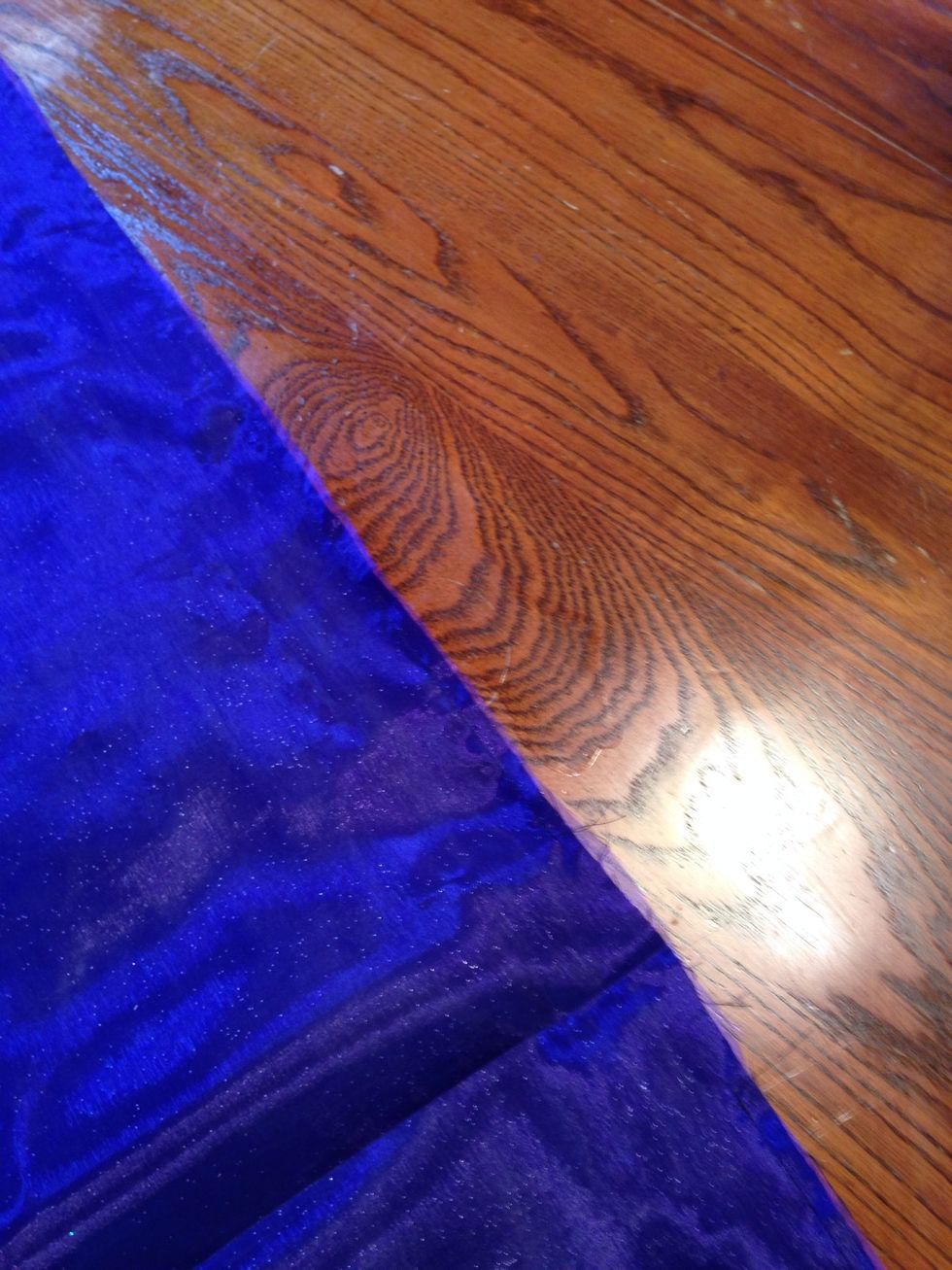 Sewn together except for the 4 inches.