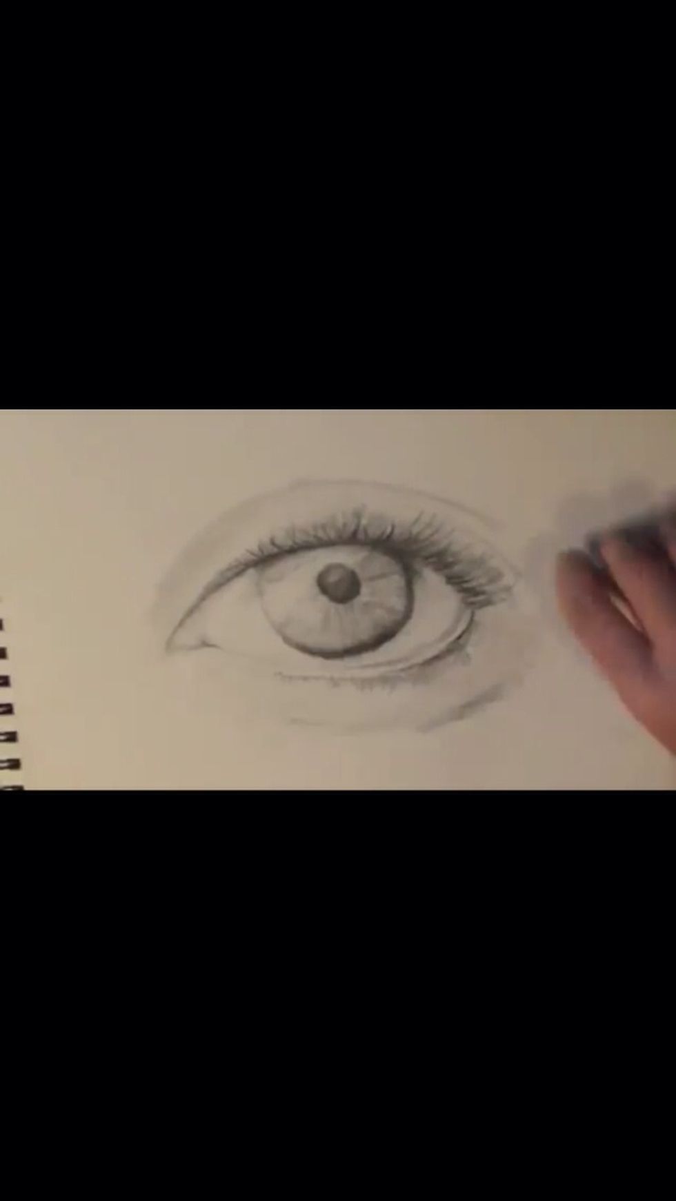 Shade in the outer skin around the eye.