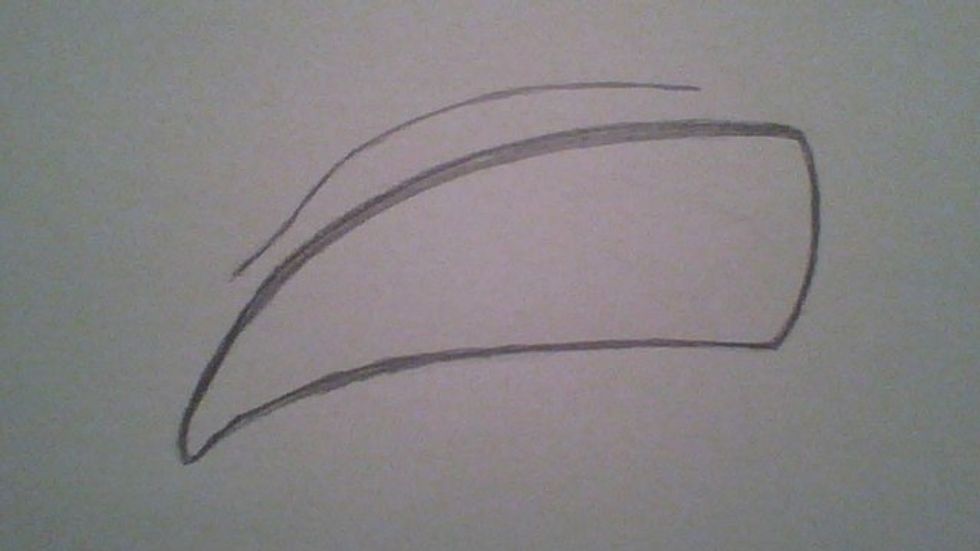 Shade the outlines of the line so that it can look like eyeliner