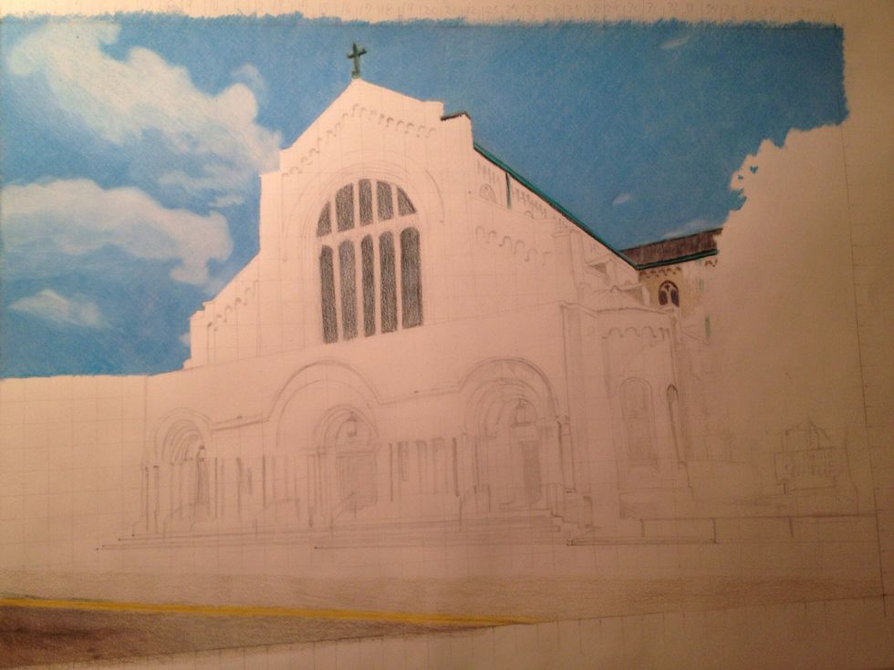 Shading in some more of the road