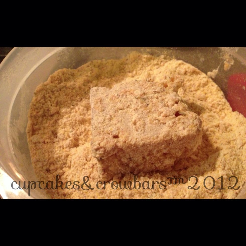 Shake gently to coat the piece fully.