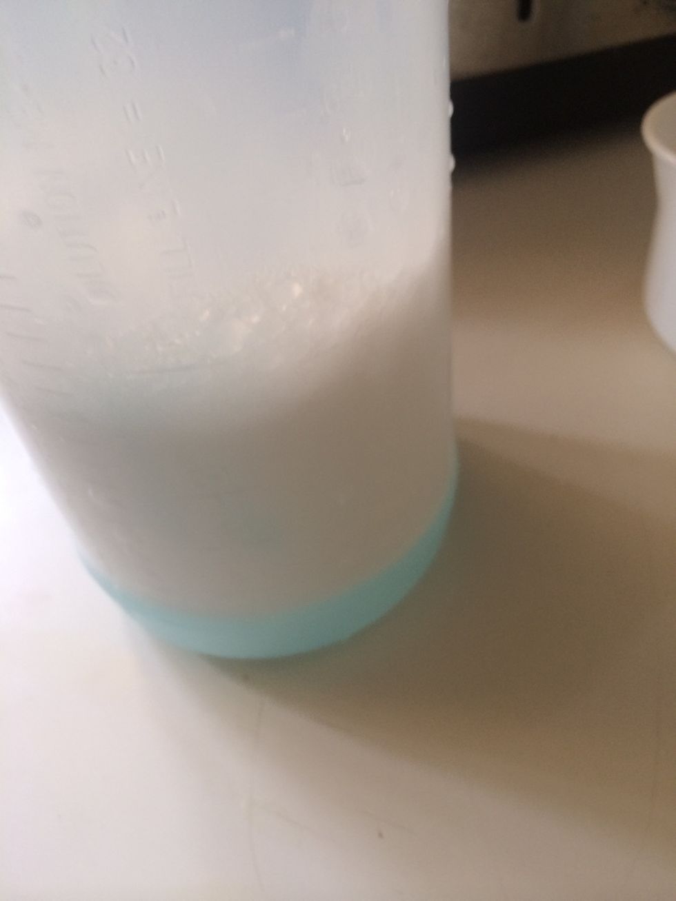 Shake, it should have fizzed up when you added the baking soda