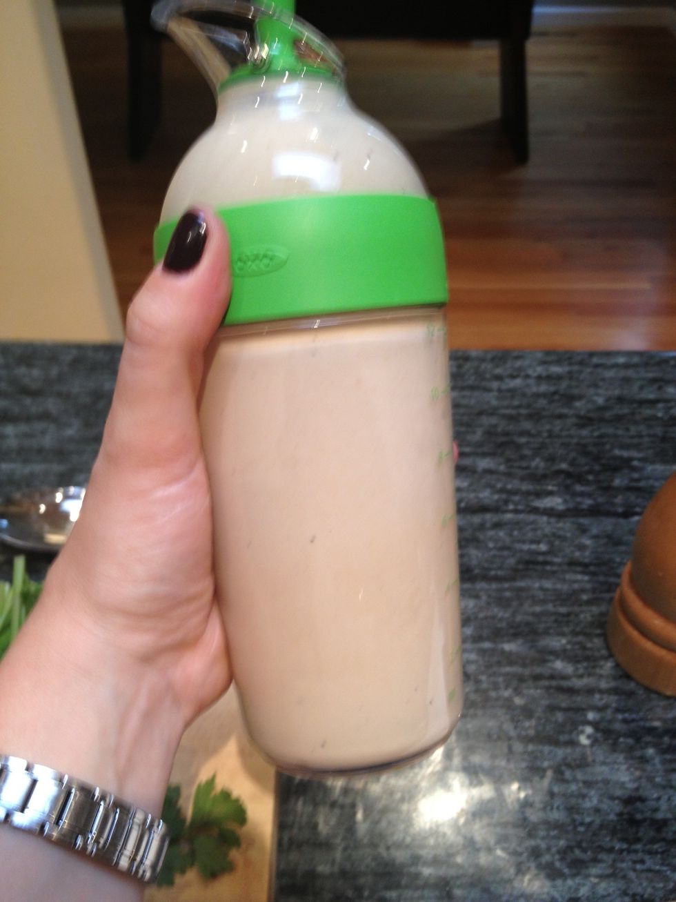 Shake or stir well to combine. Add more water of it needs to be thinned out a bit.