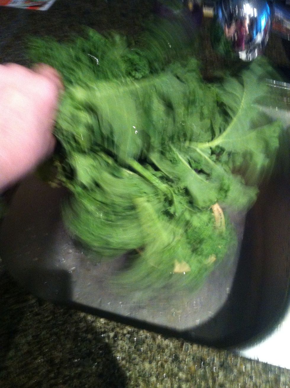 Shake shake shake- you can sing while you do this "shake shake shake, shake shake shake, shake your booty" & dance as well. Disco dancing while cooking never hurt anyone!