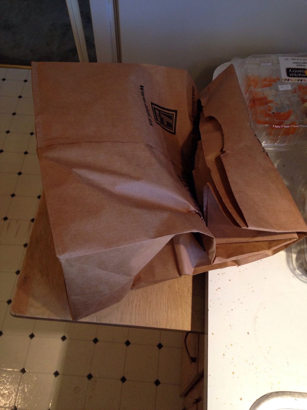 Shake the bag to remove excess oil and then the granola is complete!