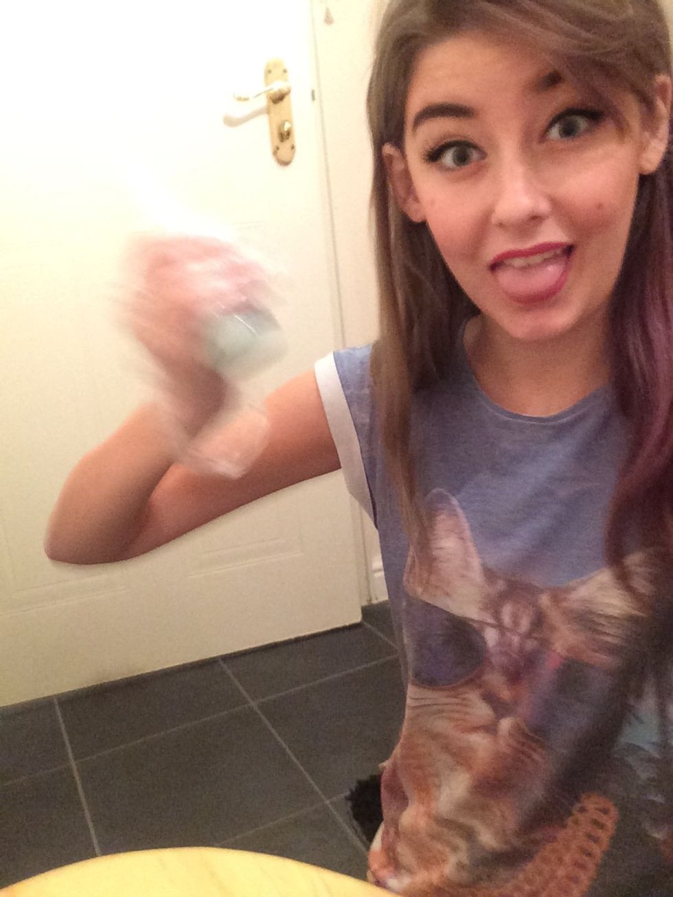 Shake vigorously for 30 seconds