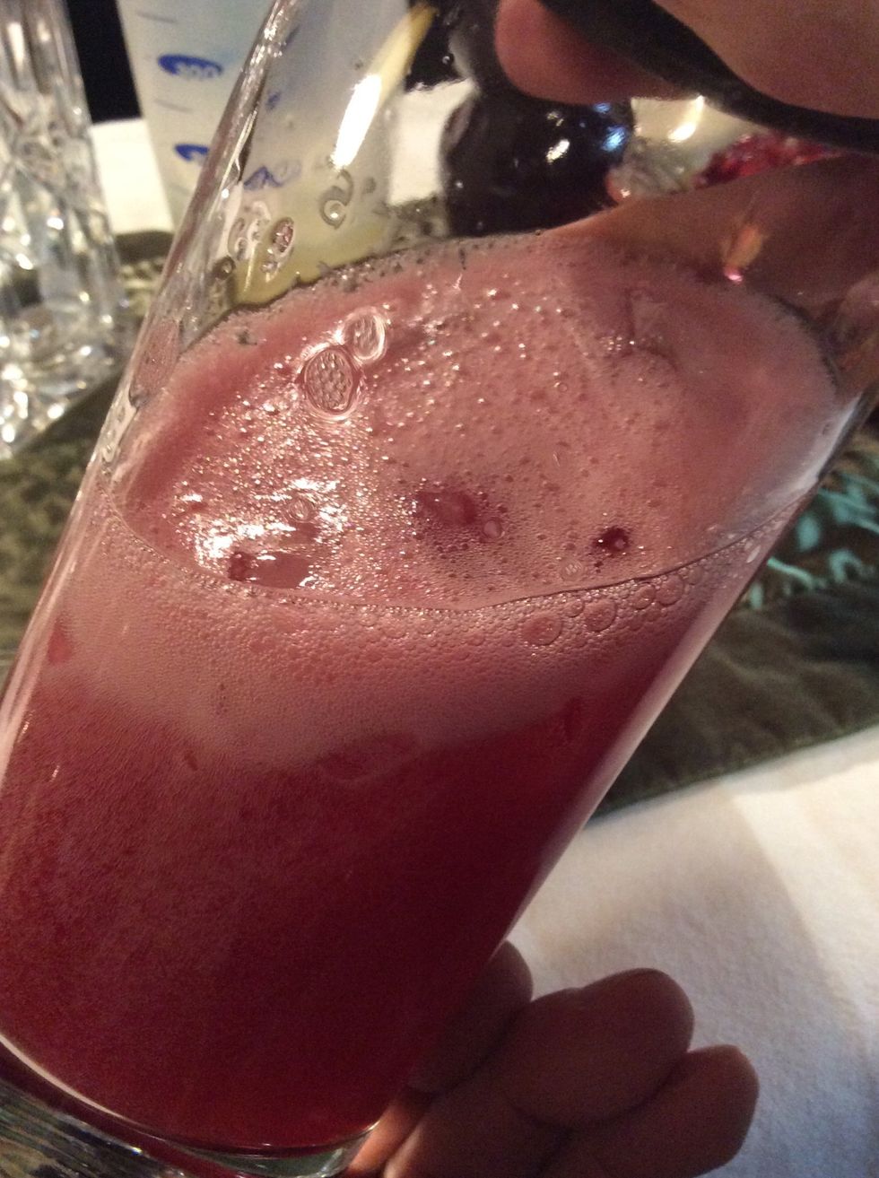 Shake vigorously for twenty seconds or until the glass becomes cold from shaking.