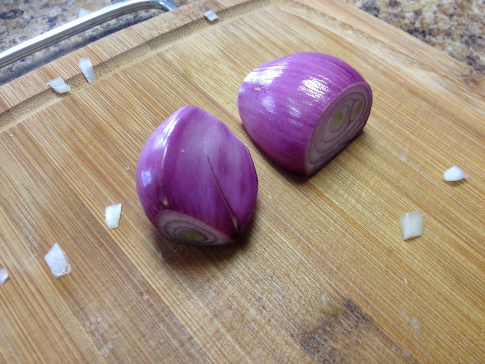 Shallot. Mince for meatballs. Save with the minced onion.