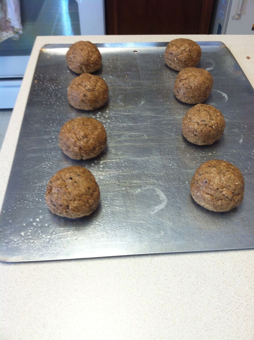 Shape dough into 8 balls