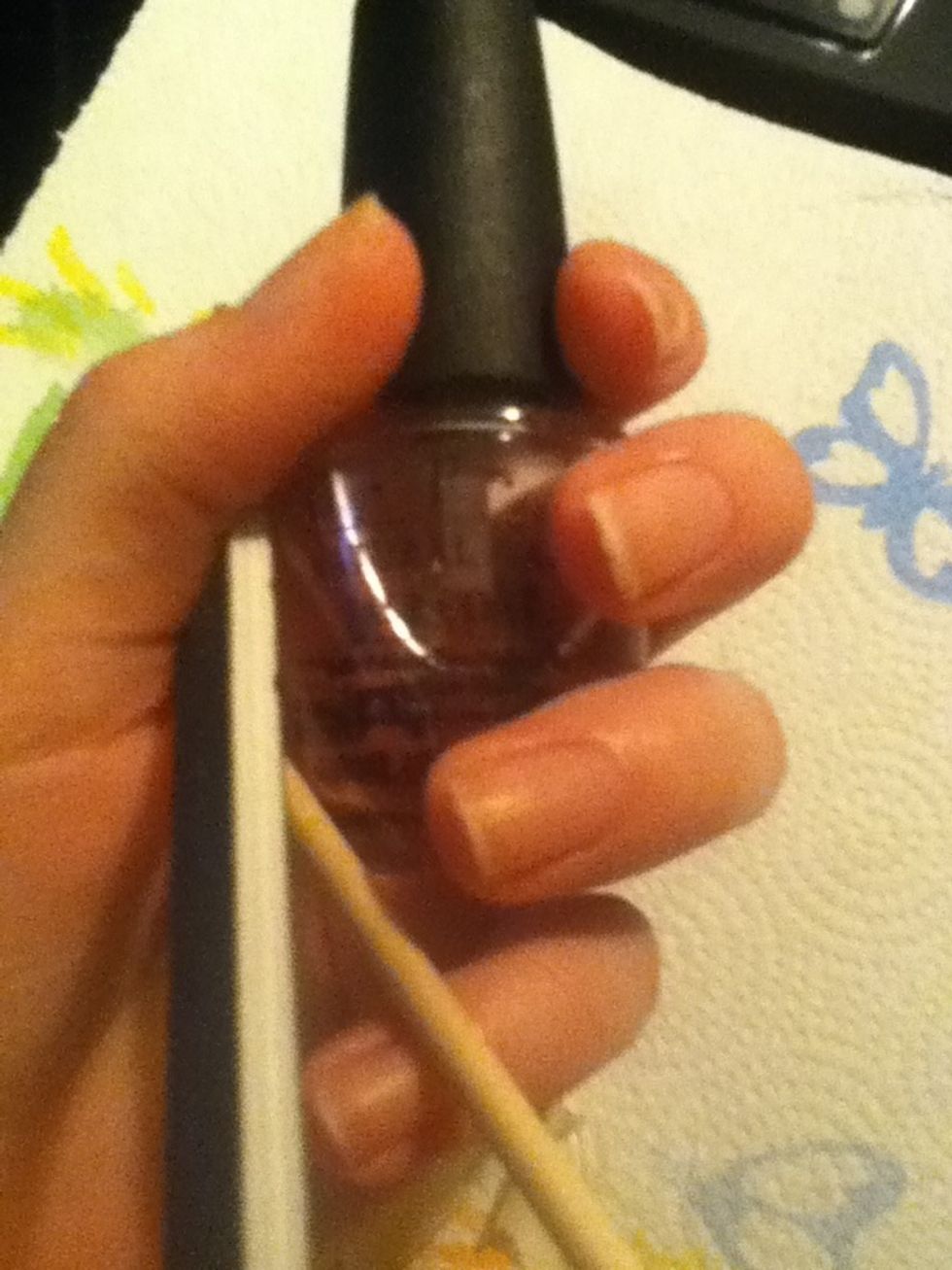 Shape, push back cuticles and add a base coat or strengthener. Make sure you moisturize!