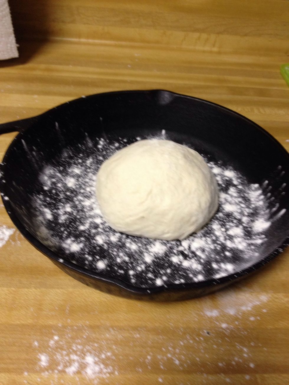 Shape quickly and flour surface and let rise while oven is preheating.