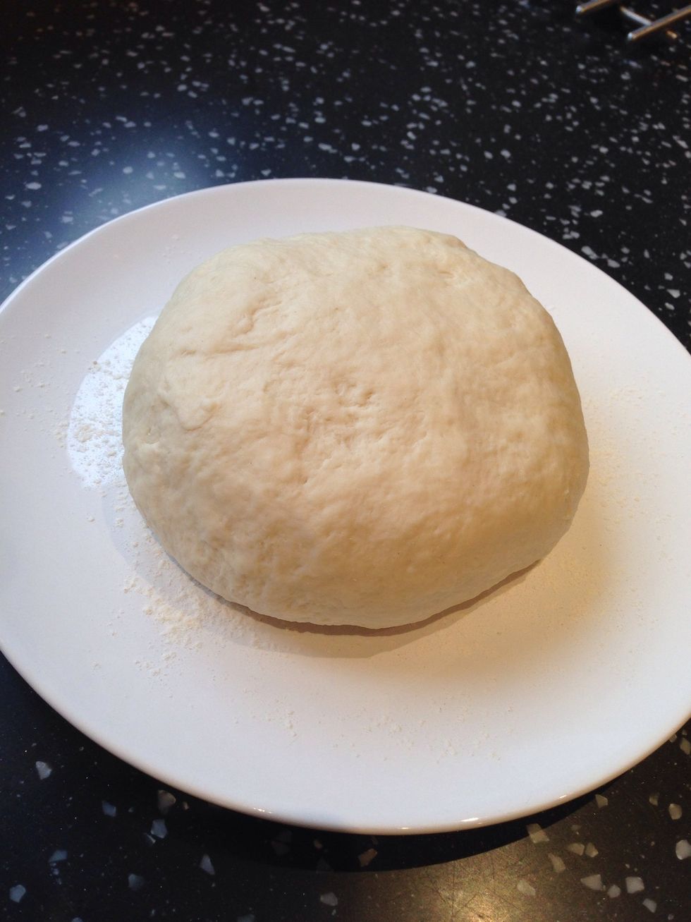 Shape the dough into a disc rather than a ball and place on a floured plate. This will make rolling easier later. Cover with cling film and place in the fridge overnight to chill.