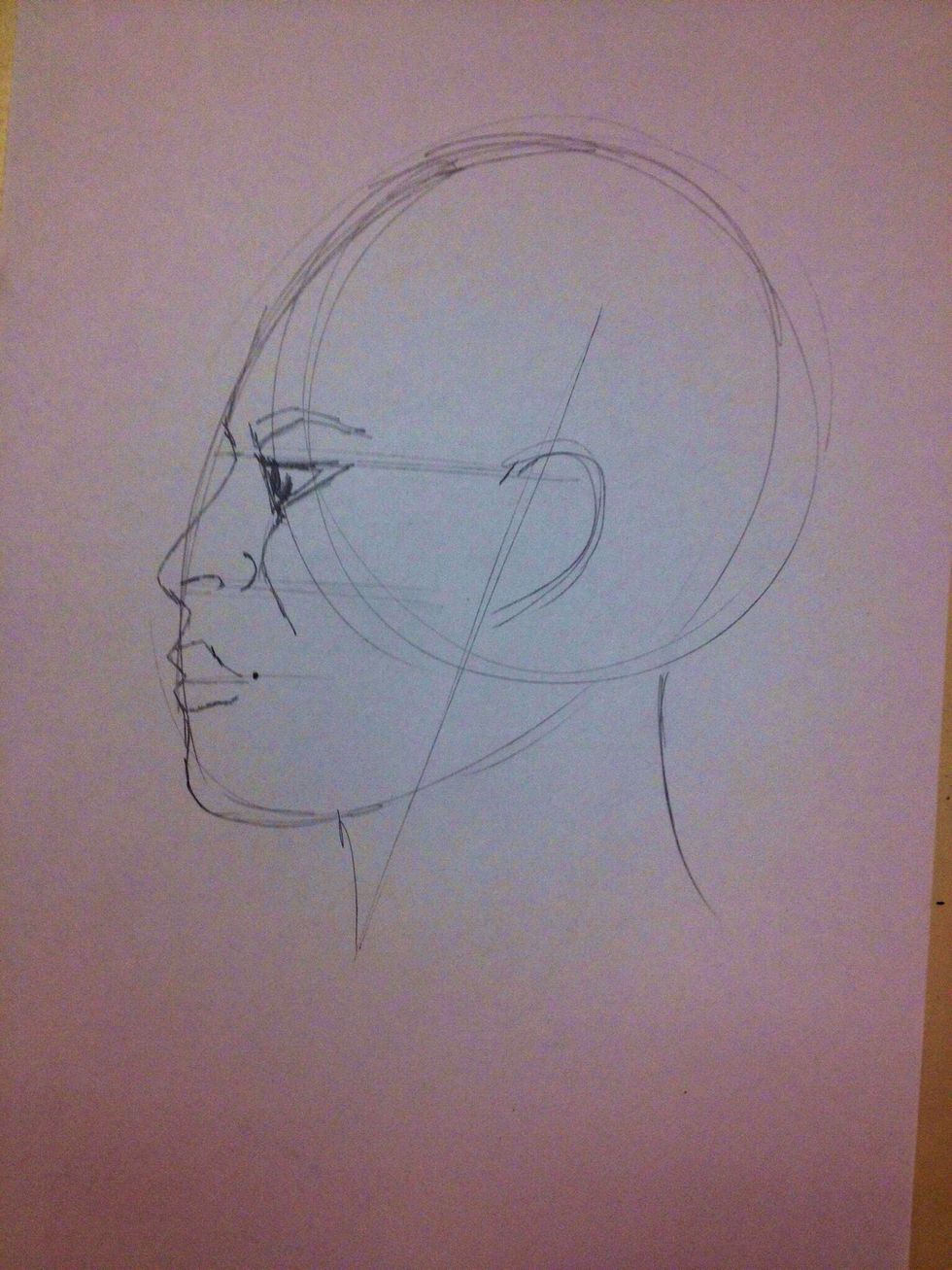 Shape the eye.