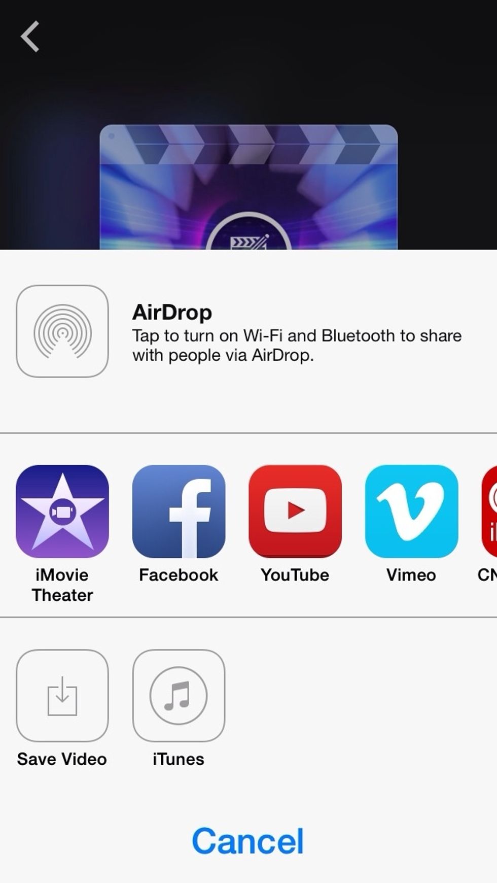 Share also includes "Movie Theater" which saves your movie in the cloud. Theater enables you to view videos on your iPhone, iPad and Mac.