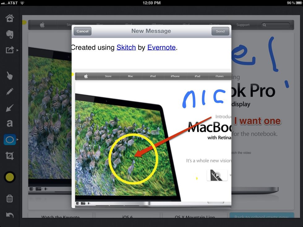 Share your annotations by email.