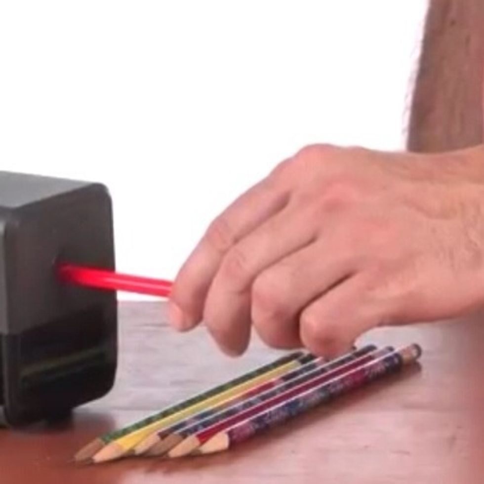 Sharpen pencils until they have a very sharp tip.