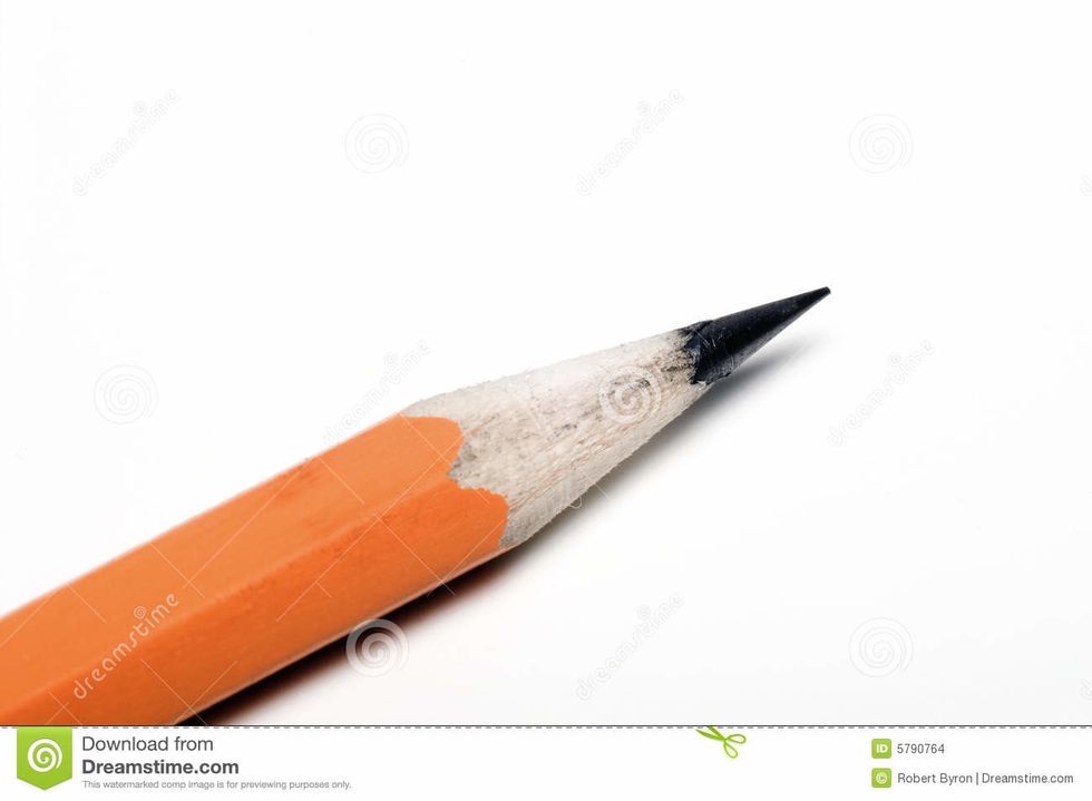 Sharpen your pencil until it is sharp.