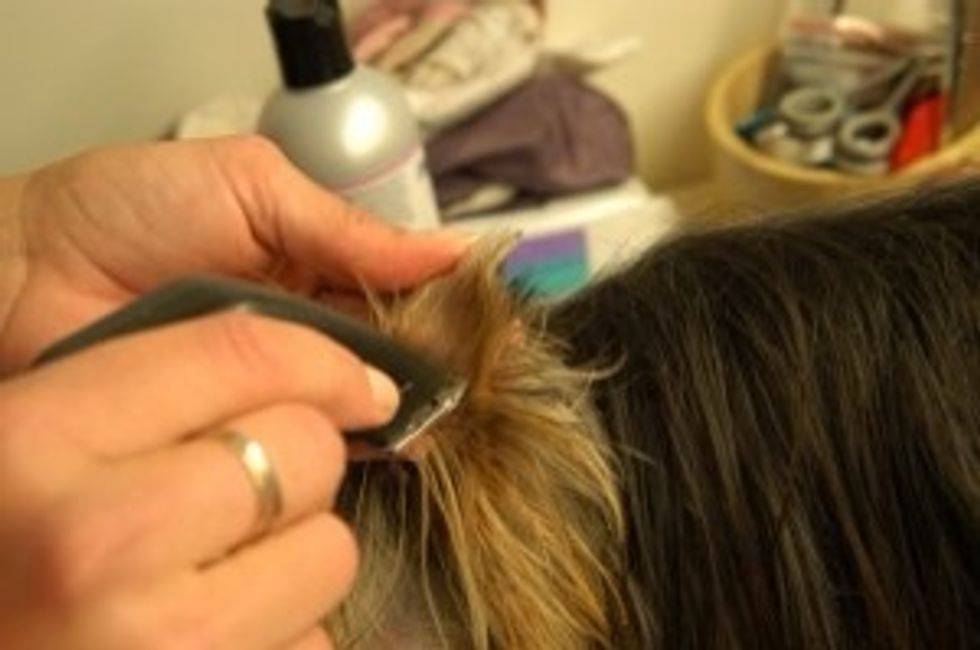 Shave the front of the ear