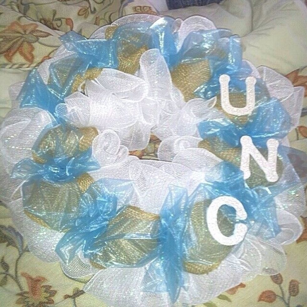 Sheer ribbon added for additional accent