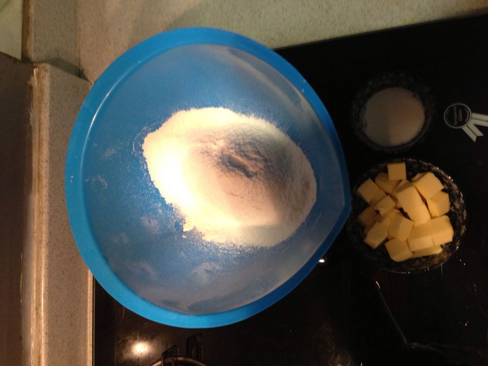 Shift the flour and add salt in it.