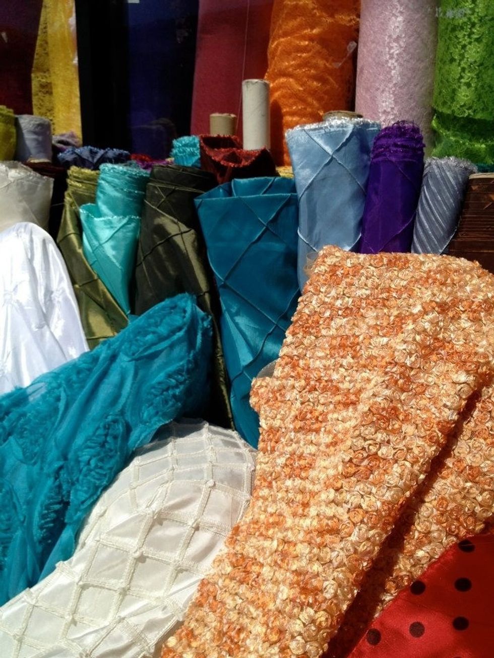 Shop to look for ideal color and material 1 yard is good enough for making 2 pillows and the flower.