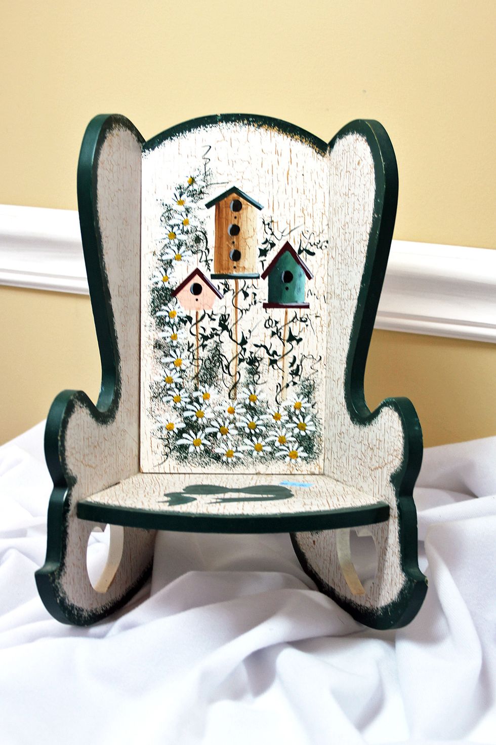 Shop your local thrift for fantastic finds! I picked up this sweet little rocking chair which was in excellent condition.