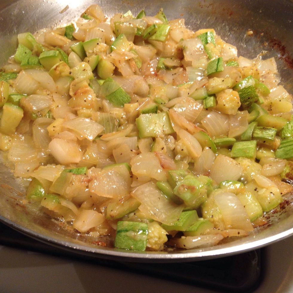 Should be cooked but not over cooked.